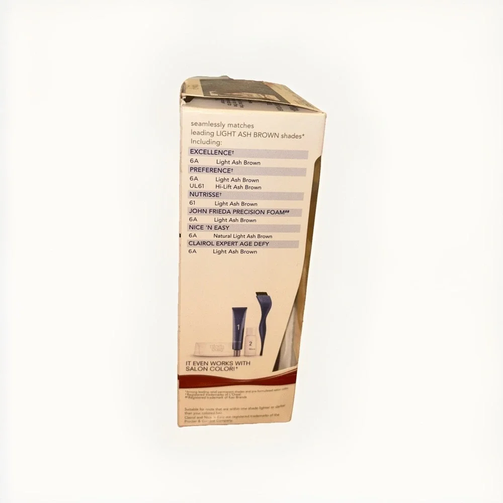 CLAIROL ROOT TOUCH-UP NICE'N EASY 6A MATCHES LIGHT ASH BROWN SHADES NIB‎
